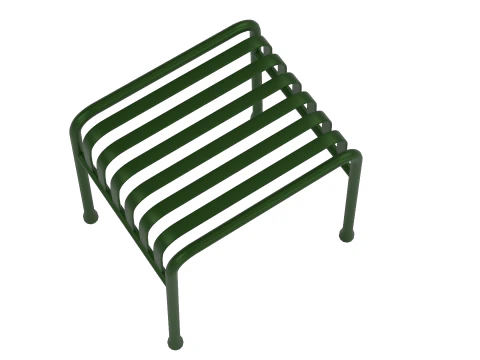 Hay Palissade Striped Outdoor Furniture Green Table 3D Model