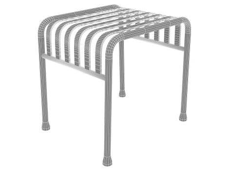 Hay Palissade Striped Outdoor Furniture Green Table 3D Model