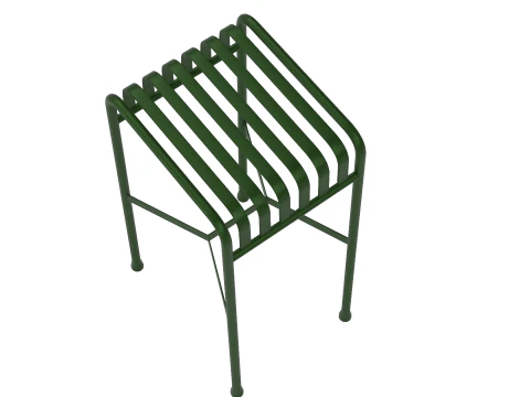 Hay Palissade Striped Outdoor Furniture Green Table 3D Model