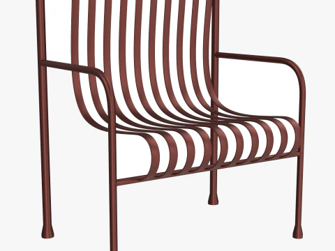 Sedia marrone per mobili da esterno Hay Palissade a righe Modello 3D