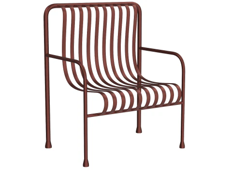 Hay Palissade Striped Outdoor Furniture Brown Chair 3D Model