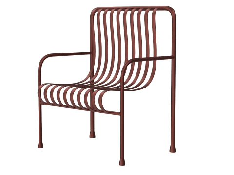 Hay Palissade Striped Outdoor Furniture Brown Chair 3D Model