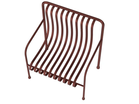 Hay Palissade Striped Outdoor Furniture Brown Chair 3D Model