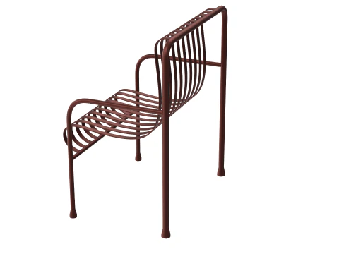 Hay Palissade Striped Outdoor Furniture Brown Chair 3D Model