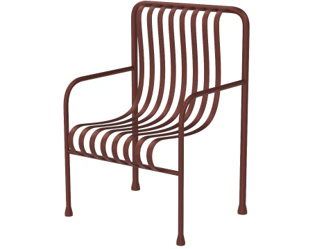 Hay Palissade Striped Outdoor Furniture Brown Chair 3D Model
