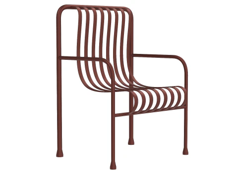 Hay Palissade Striped Outdoor Furniture Brown Chair 3D Model