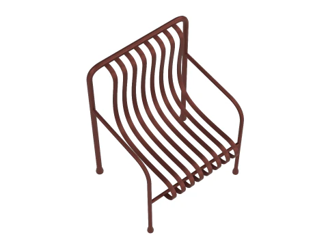 Hay Palissade Striped Outdoor Furniture Brown Chair 3D Model