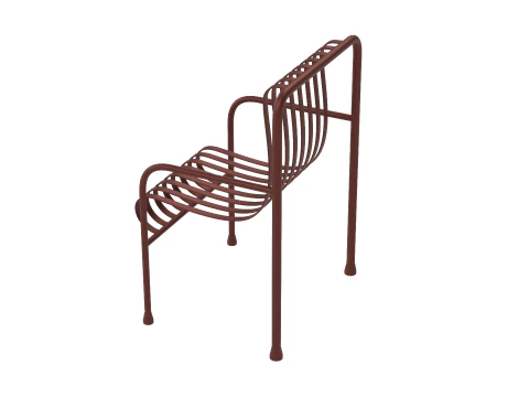 Hay Palissade Striped Outdoor Furniture Brown Chair 3D Model