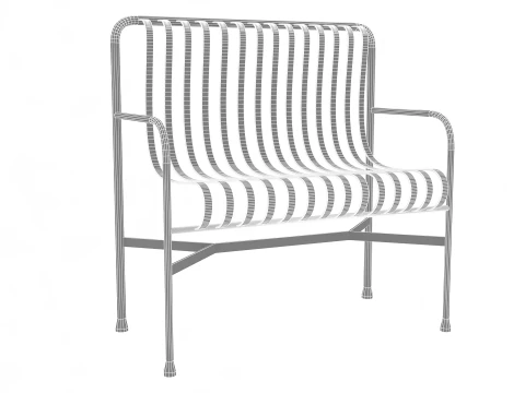 Hay Palissade Striped Outdoor Furniture Brown Chair 3D Model
