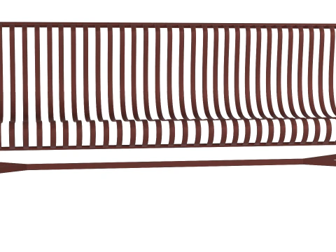 Hay Palissade Полосатая уличная мебель Коричневый диван 3D Модель