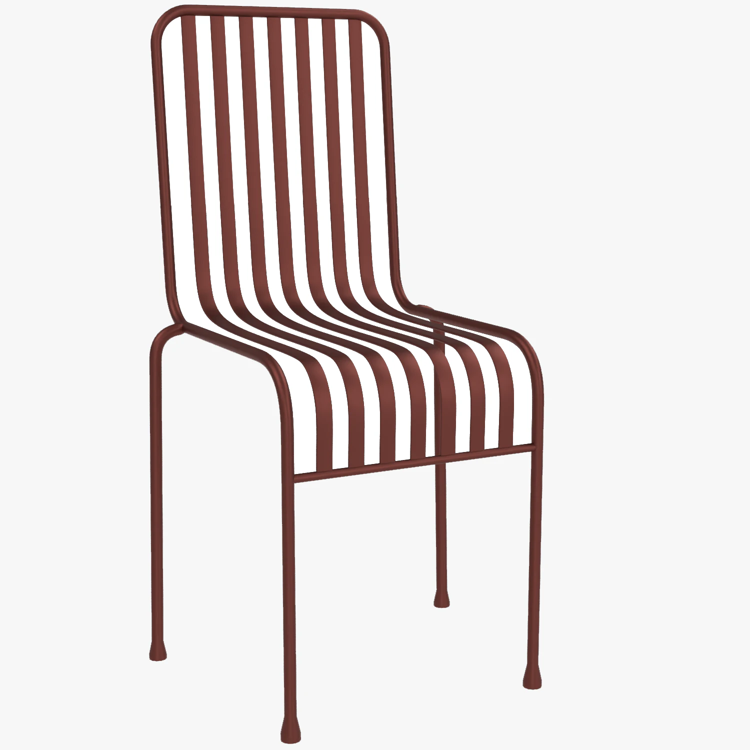 Hay Palissade Striped Outdoor Furniture Brown Chair 3D Model .c4d .max .obj .3ds .fbx .stl .blend