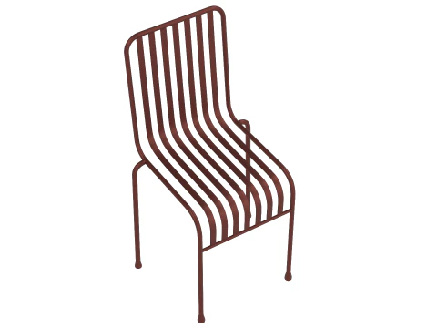 Hay Palissade Striped Outdoor Furniture Brown Chair 3D Model
