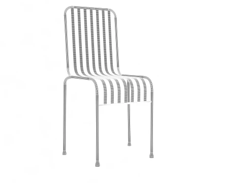 Hay Palissade Striped Outdoor Furniture Brown Chair 3D Model