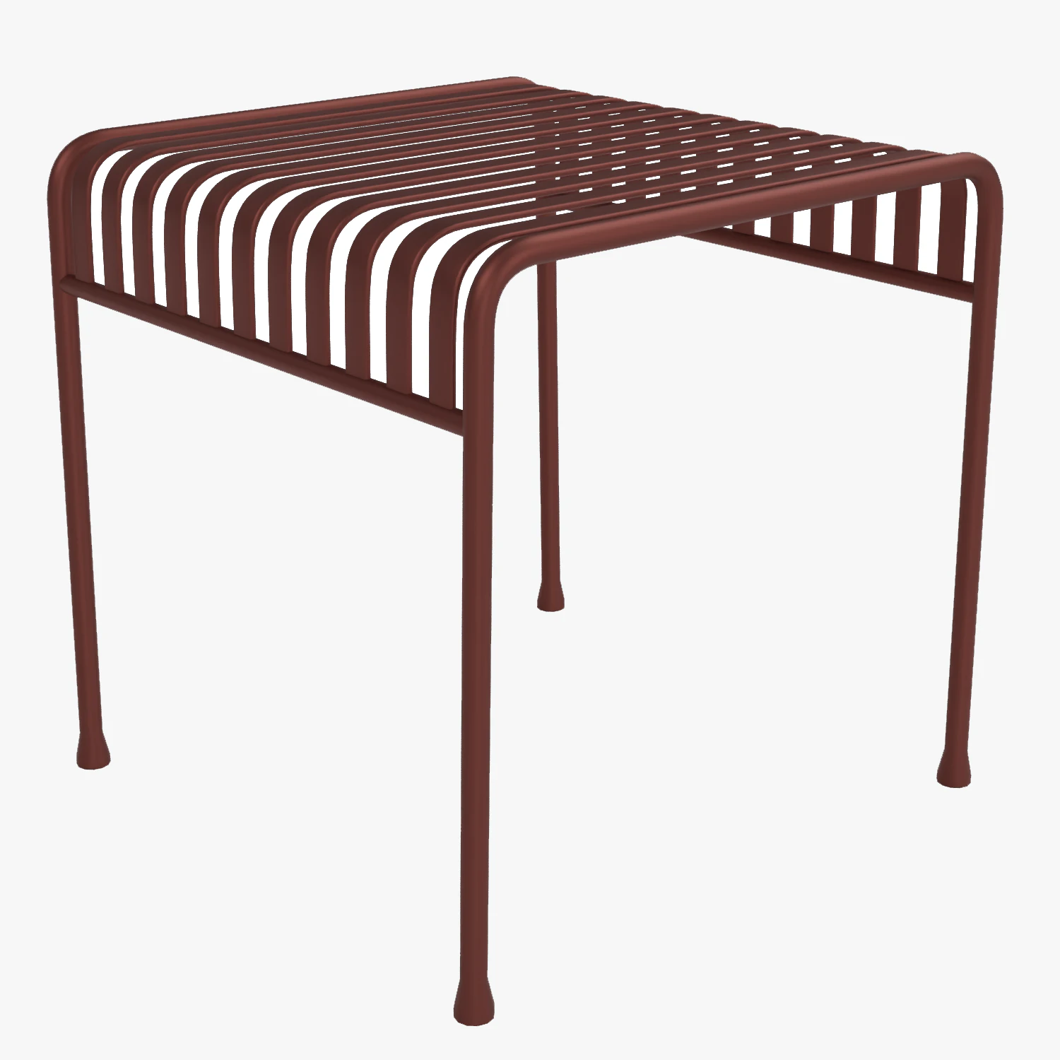 Hay Palissade Striped Outdoor Furniture Brown Table 3D Model .c4d .max .obj .3ds .fbx .stl .blend 