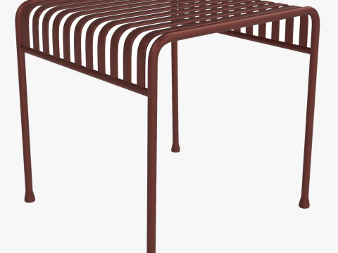 Hay Palissade Muebles de exterior a rayas Mesa marr&oacute;n Modelo 3D