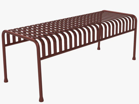 Meja Hijau Furnitur Luar Ruangan Bergaris Hay Palissade Model 3D