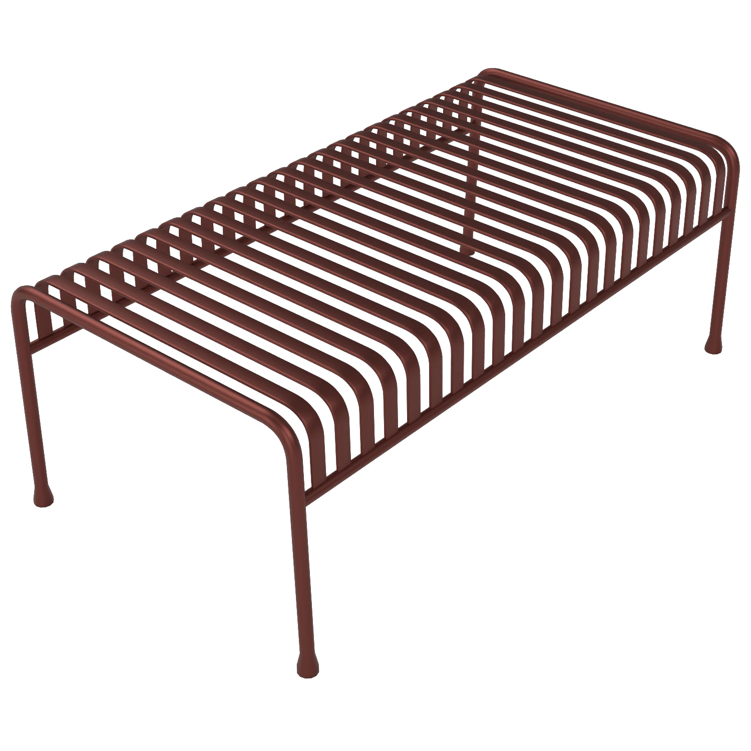 Hay Palissade Striped Outdoor Furniture Brown Table 3D Model .c4d .max .obj .3ds .fbx .stl .blend 