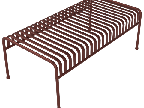 Meja Coklat Furnitur Luar Ruangan Bergaris Hay Palissade Model 3D