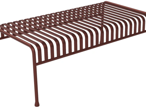 Hay Palissade Striped Outdoor Furniture Brown Table 3D Model