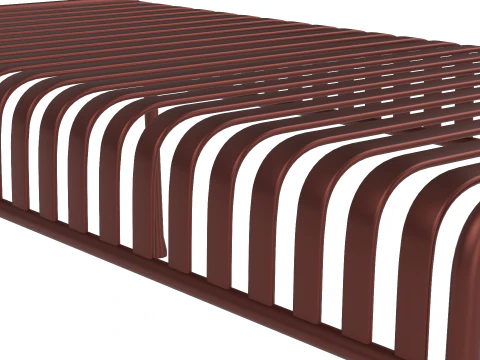 Hay Palissade Striped Outdoor Furniture Brown Table 3D Model