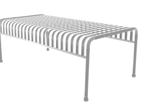 Hay Palissade Striped Outdoor Furniture Brown Table 3D Model
