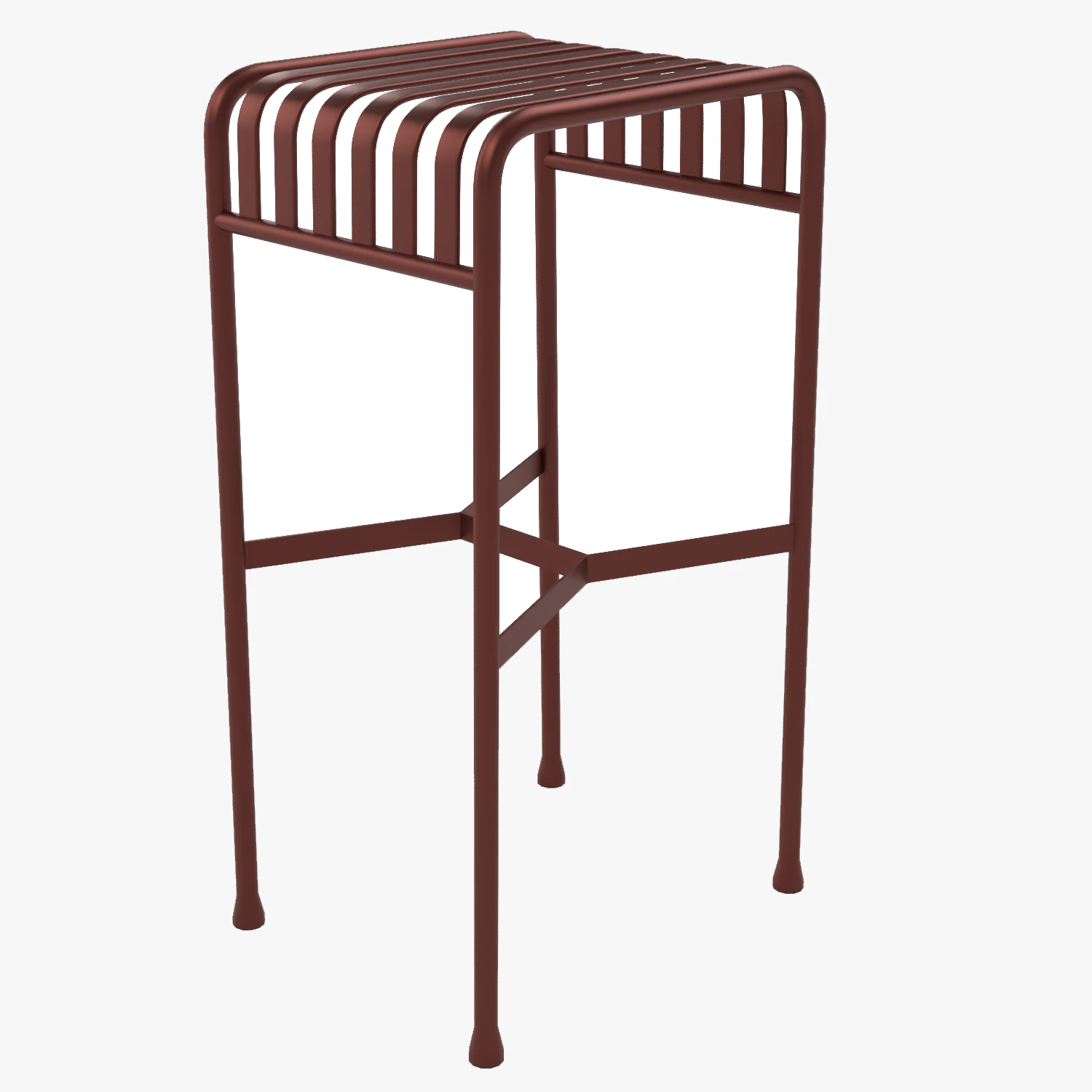 Hay Palissade Striped Outdoor Furniture Brown Table 3D Model .c4d .max .obj .3ds .fbx .stl .blend 