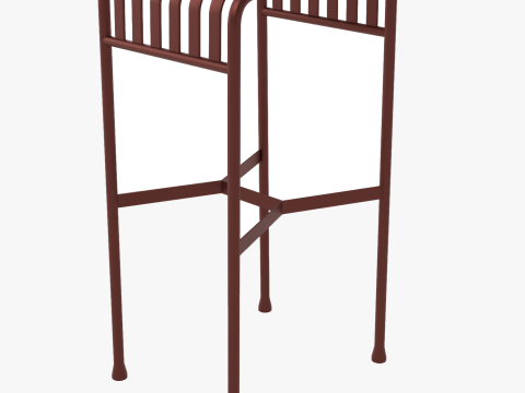 Mesa marrom para m&oacute;veis de exterior com listras Hay Palissade Modelo 3D