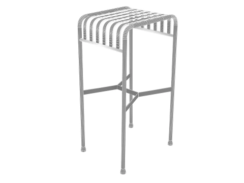 Hay Palissade Striped Outdoor Furniture Brown Table 3D Model