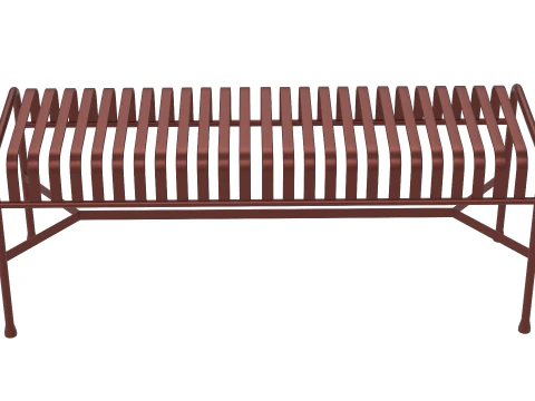 Hay Palissade Striped Outdoor Furniture Brown Table 3D Model