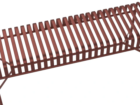 Hay Palissade Striped Outdoor Furniture Brown Table 3D Model