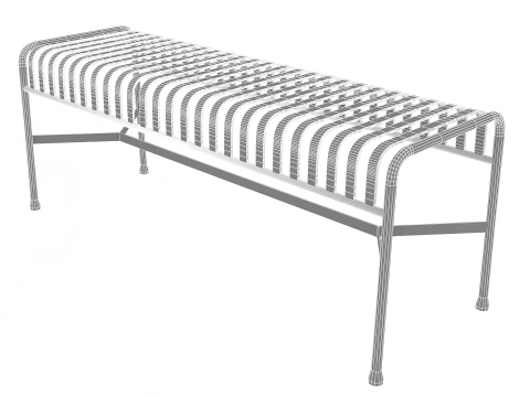 Hay Palissade Striped Outdoor Furniture Brown Table 3D Model