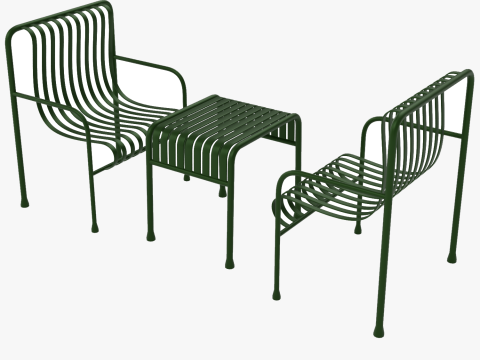 Hay Palissade Striped Outdoor Furniture 3D Model