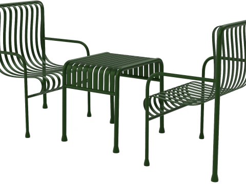 Hay Palissade Striped Outdoor Furniture 3D Model