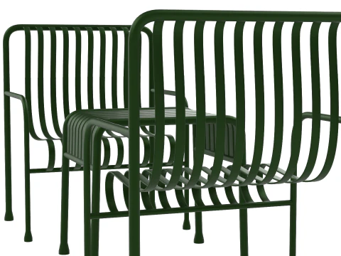 Hay Palissade Striped Outdoor Furniture 3D Model