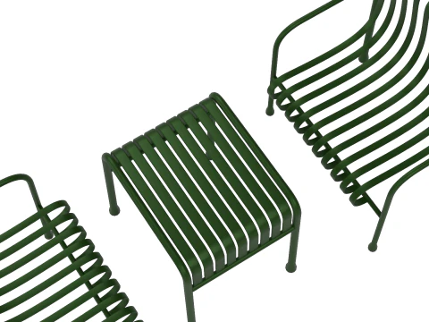 Hay Palissade Striped Outdoor Furniture 3D Model