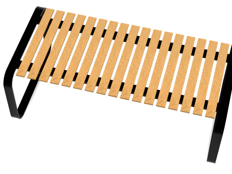 Wooden Striped Outdoor Table 3D Model