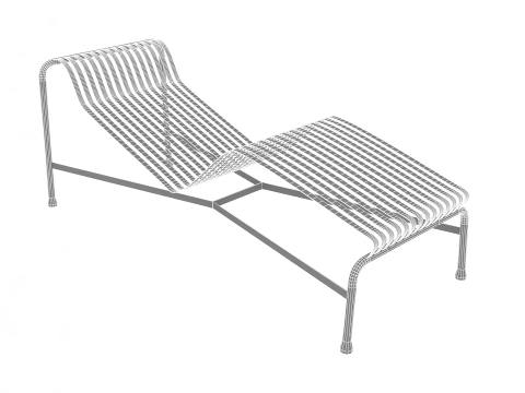 Hay Palissade Cord Palissade Chaise Longue 3D Model