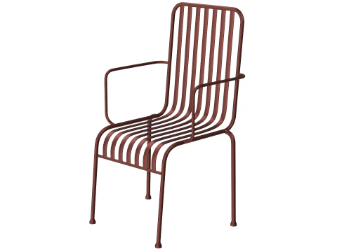 Hay Palissade Striped Outdoor Furniture Brown Chair 3D Model
