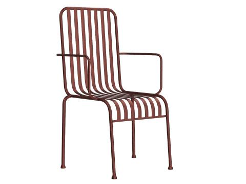 Hay Palissade Striped Outdoor Furniture Brown Chair 3D Model