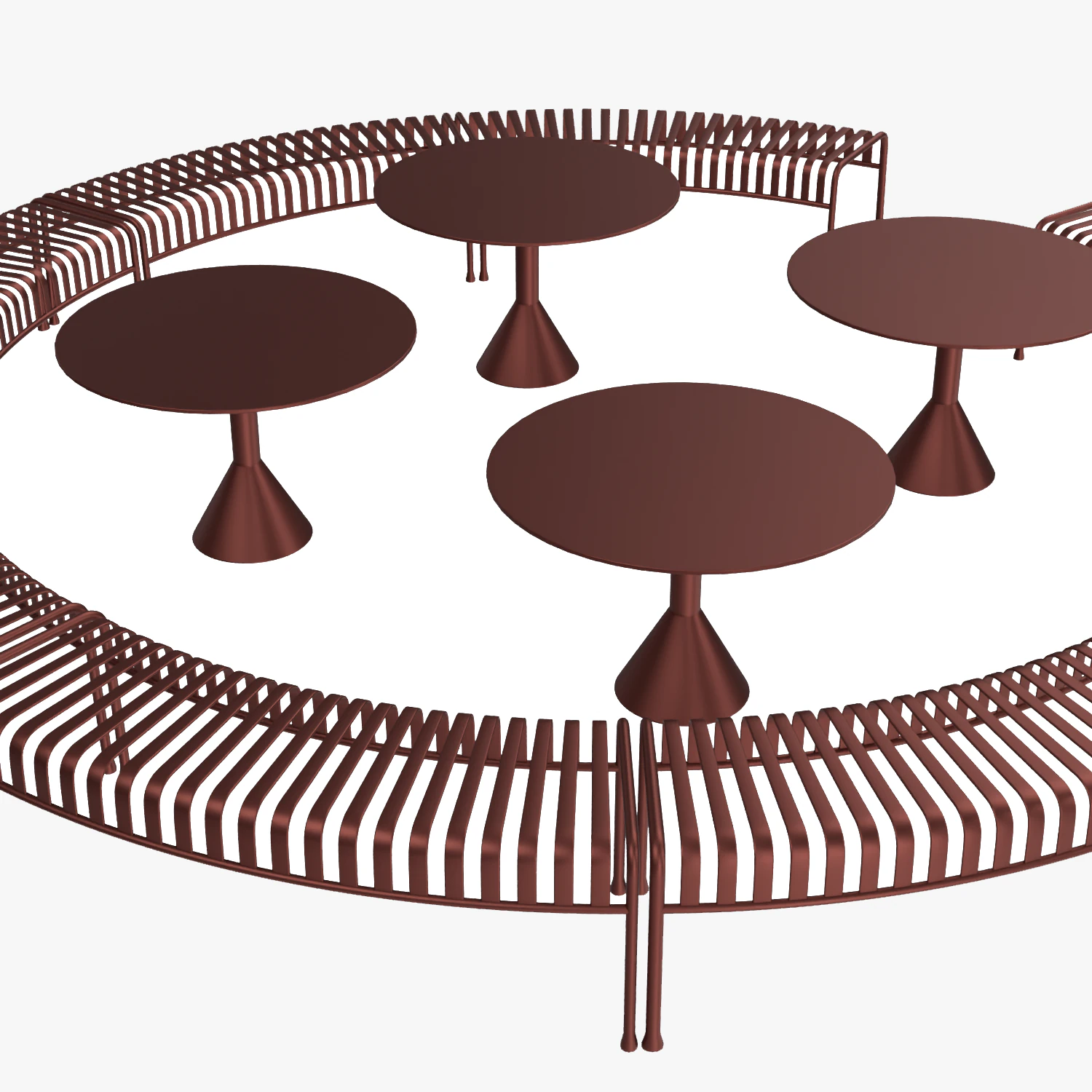 HAY Palissade ストライプ屋外用家具セット グリーン 3Dモデル .c4d .max .obj .3ds .fbx .stl .blend 