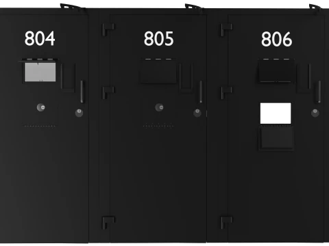 Gevangeniscelbeveiligingsdeur Staal Zwart 3D Model