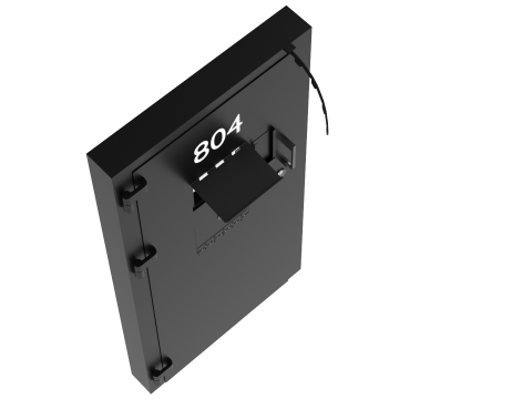 Drzwi antywłamaniowe do celi więziennej, stalowe, czarne Model 3D