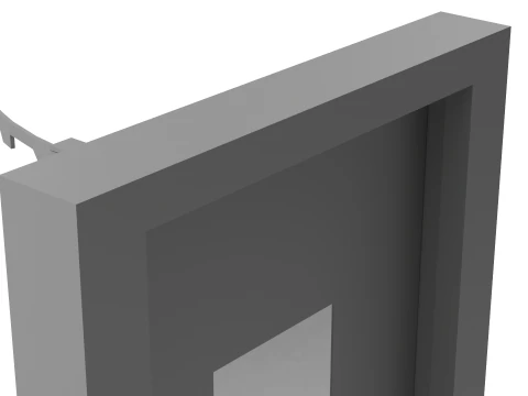 Prison Cell Security Door Steel White 3D Model