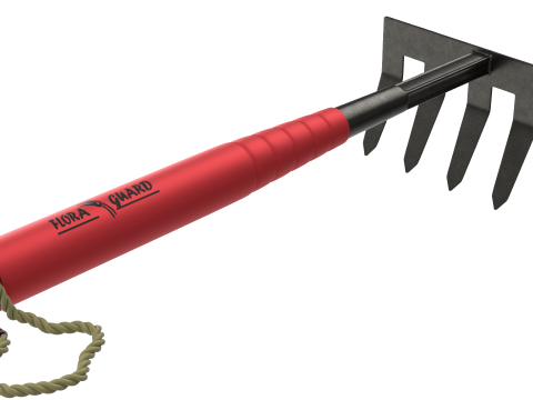 Garden Tool Hand Rake 3D Model