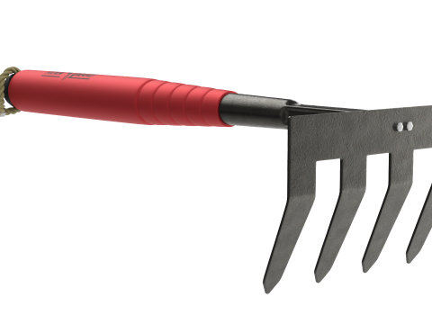 Garden Tool Hand Rake 3D Model