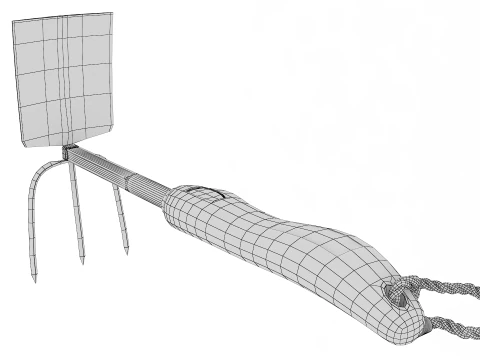 Garden Tool Hand Hoe Cultivator 3D Model