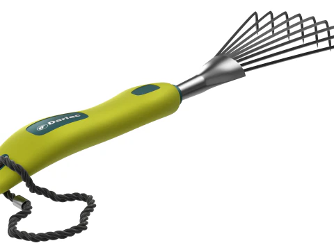 Garden Tool Hand Rake 3D Model