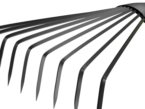 Garden Tool Hand Rake 3D Model