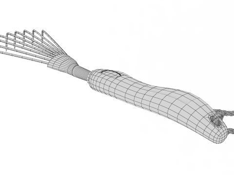 Garden Tool Hand Rake 3D Model