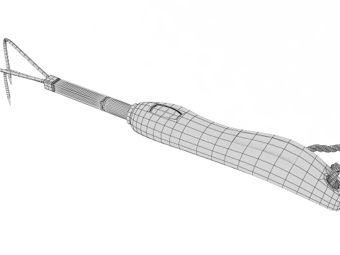 Garden Tool Hand Prong 3D Model